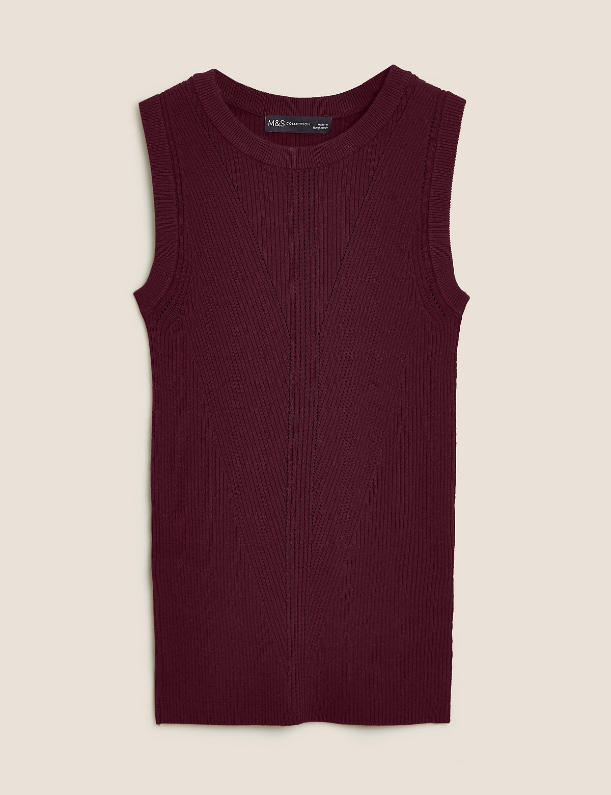 Textured Knitted Sleeveless Top