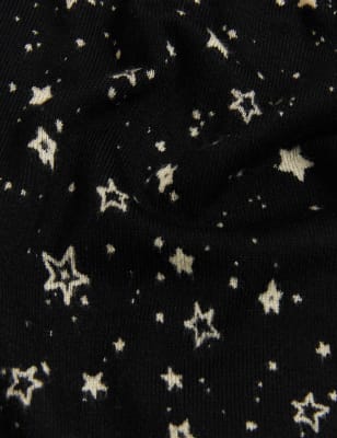 

Womens M&S Collection Star Crew Neck Button Front Cardigan - Black Mix, Black Mix