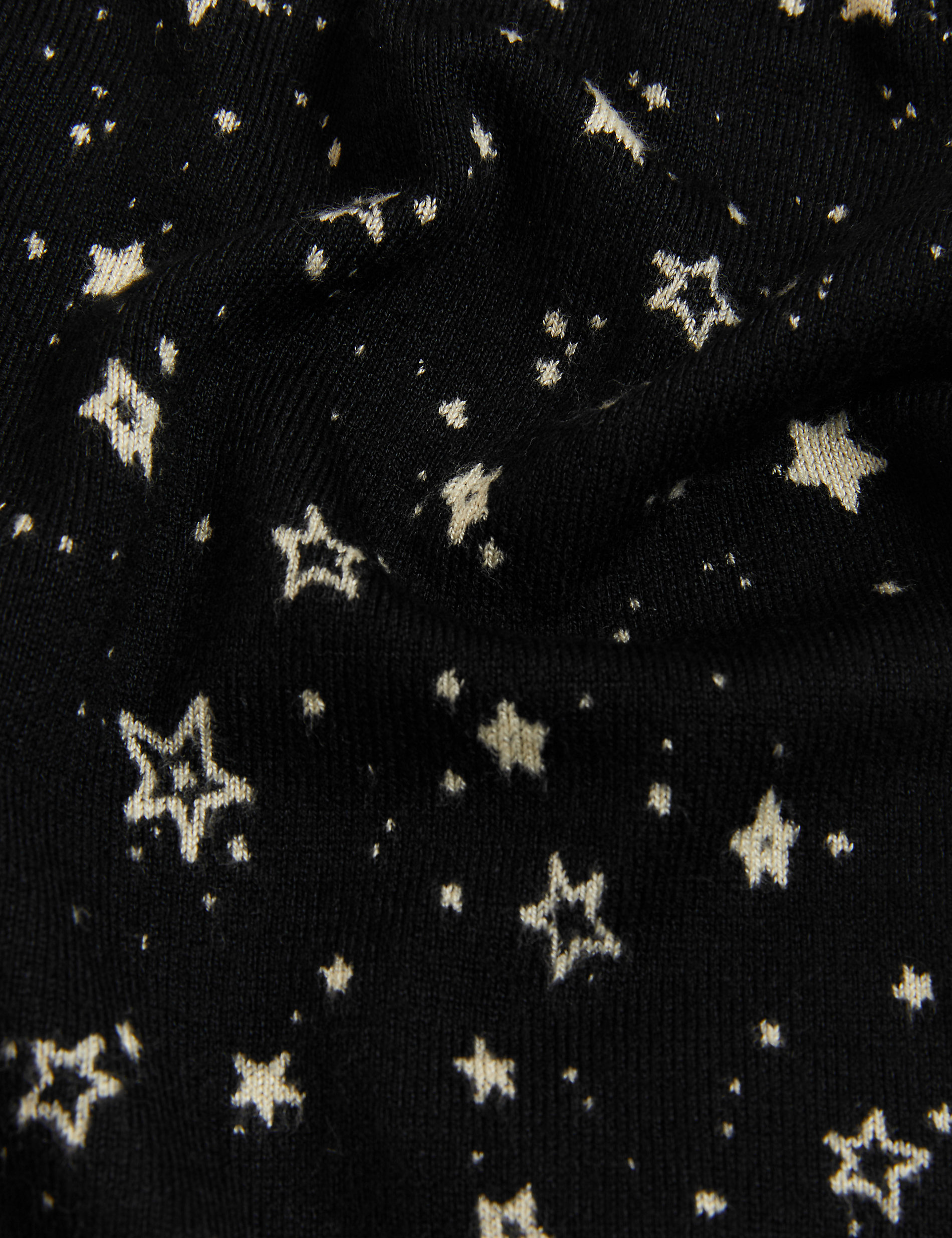 Star Crew Neck Button Front Cardigan