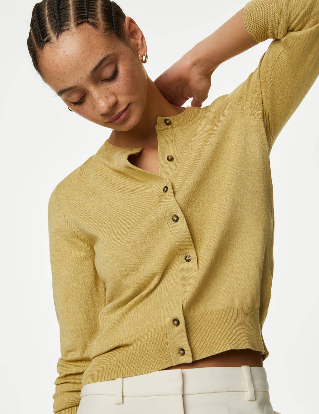 Marks and spencer mustard cardigan sales