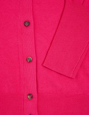

M&S Collection Cárdigan con escote cerrado y botones en la parte delanteraWomens - Fuchsia, Fuchsia