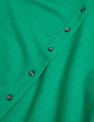 

Womens M&S Collection Crew Neck Button Front Cardigan - Medium Green, Medium Green