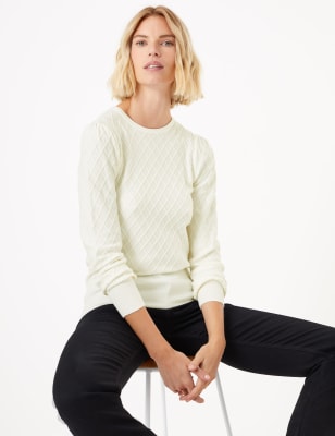 Textured Diamond Stitch Jumper