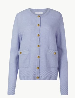 m&s red cardigan