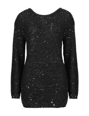 Long Sleeve Sequin Embellished Tunic | M&S Collection | M&S
