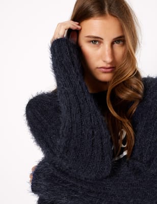 chenille cable cardigan