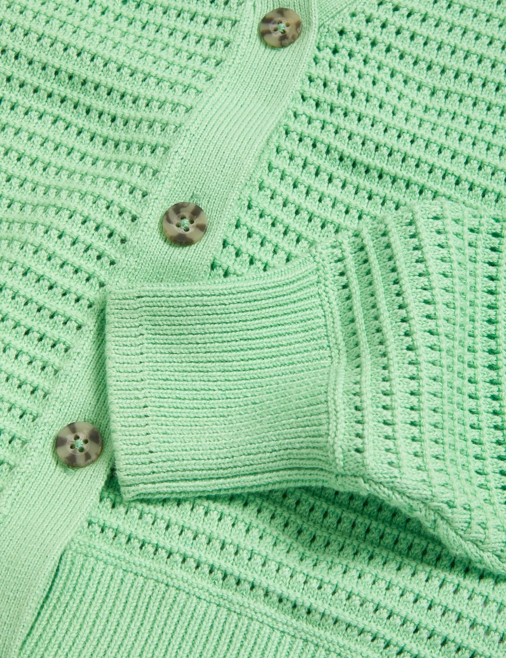 Cotton Rich Textured V-Neck Cardigan image 5