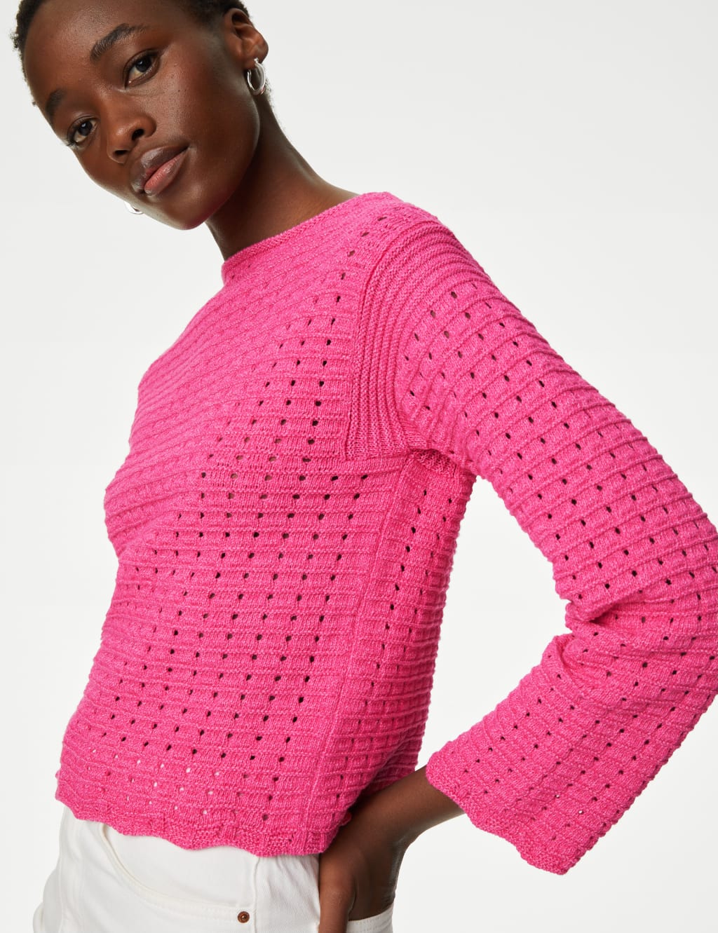 Cotton knit jumpers top