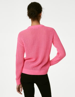 Cropped Textured Jumper in Grass - 3380701