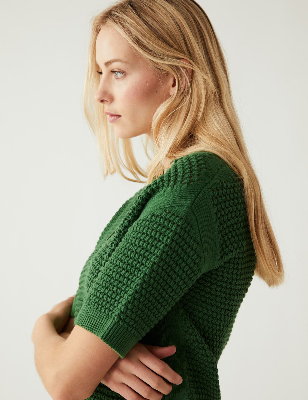 Pure Cotton Collared Knitted Top image 3