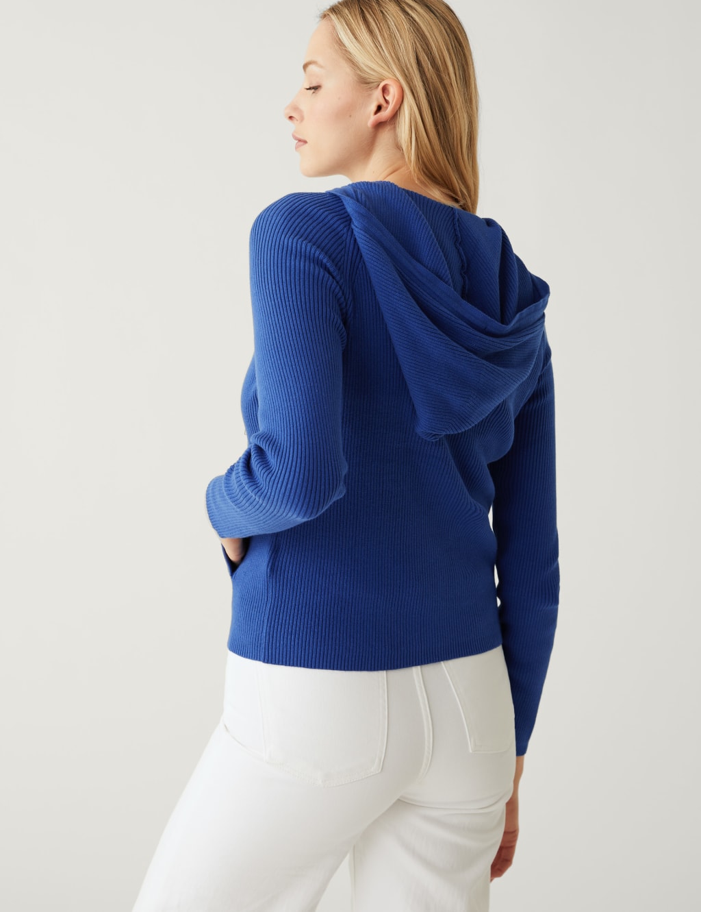 Cotton Rich Ribbed Hoodie image 5