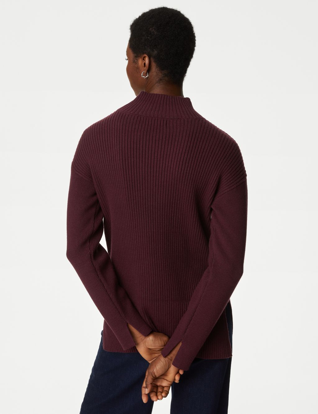 Cotton Rich Ribbed Jumper with Merino Wool image 5