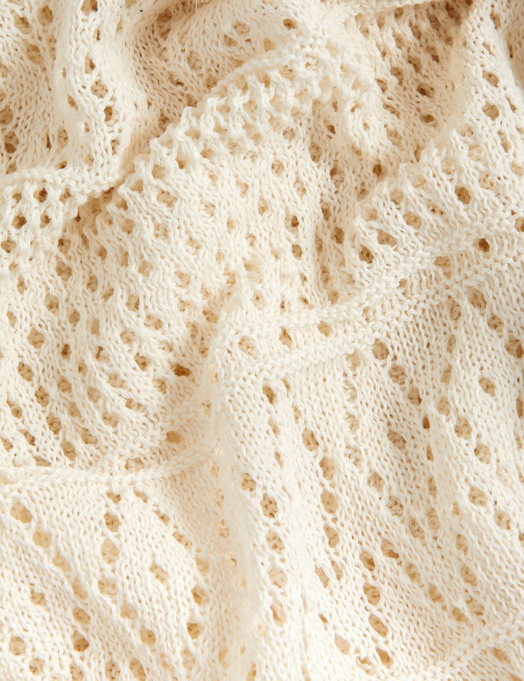 Cotton Blend Pointelle V-Neck Knitted Dress image 4