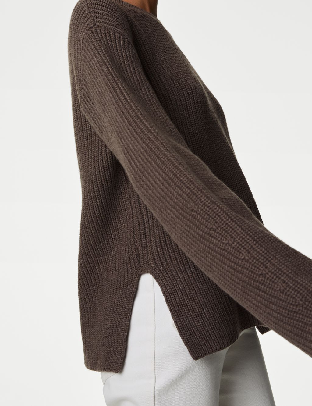 Cotton Rich Ribbed Jumper with Merino Wool image 4