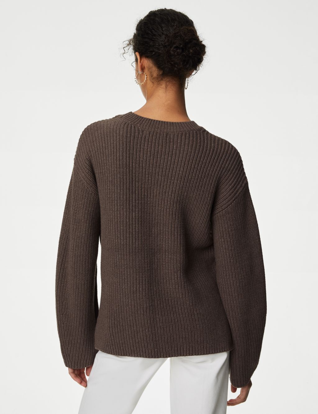 Cotton Rich Ribbed Jumper with Merino Wool image 5