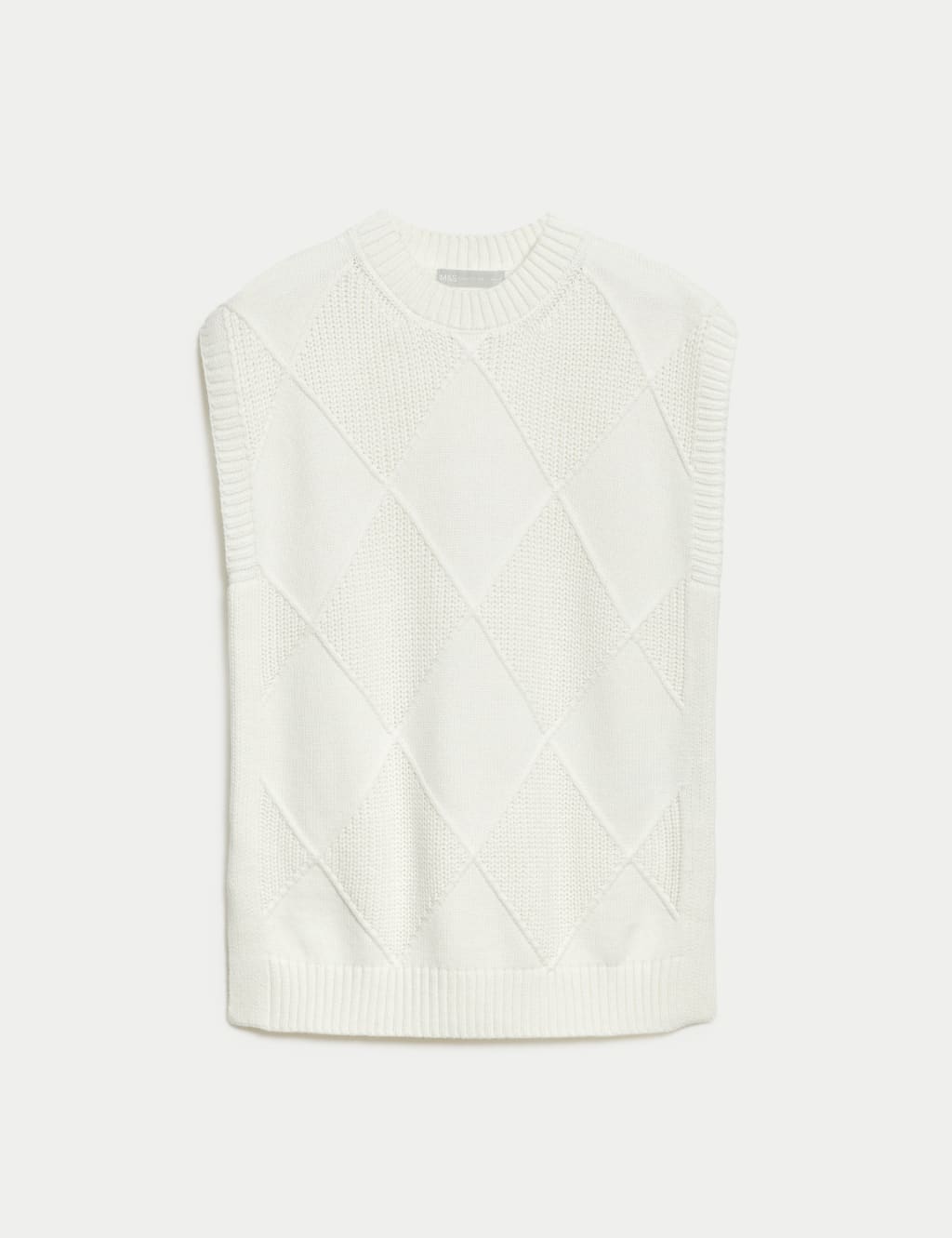 Cotton Rich Knitted Vest with Merino Wool image 2