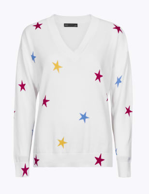 m&s ladies v neck jumpers