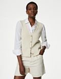 Cotton Rich V-Neck Knitted Waistcoat