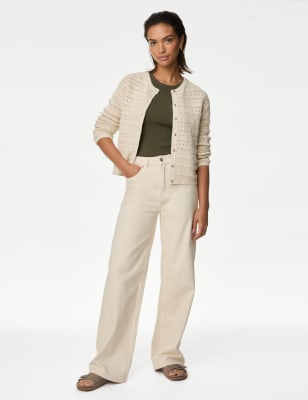 Women's Lounge Pointelle Wide Leg Pant, Women's Intimates & Sleepwear