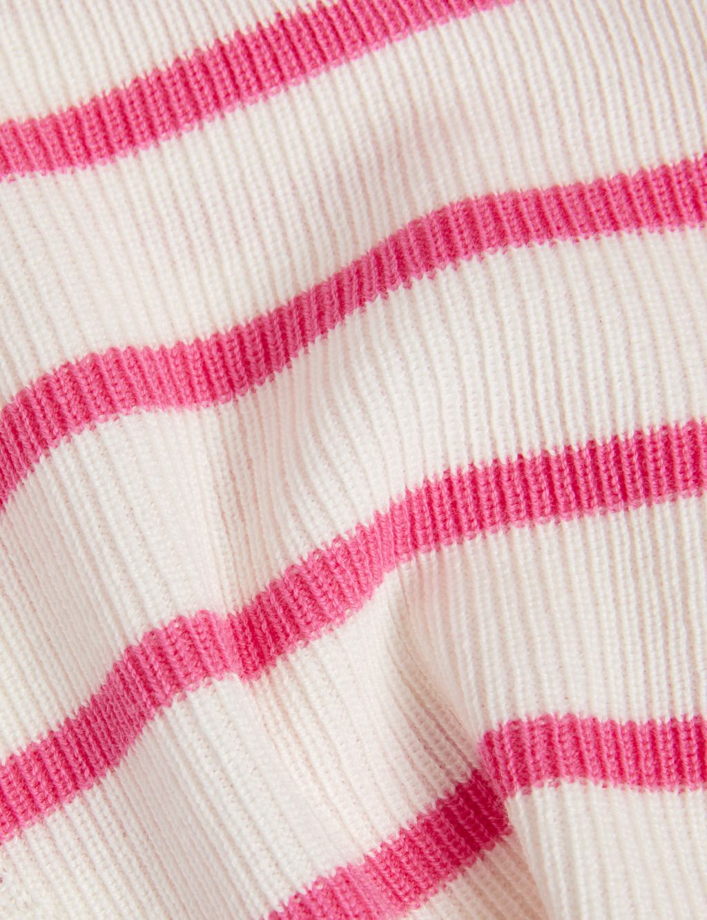 Cotton Rich Striped Collared Knitted Top image 5
