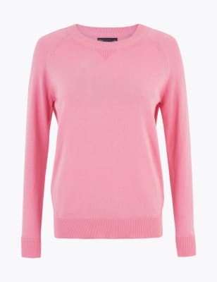 Cotton Long Sleeve Jumper with Cashmere | M&S Collection | M&S