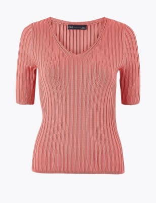 short sleeve knitted top