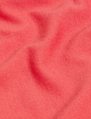 

Womens M&S Collection Pure Merino Wool Crew Neck Jumper - Bright Coral, Bright Coral