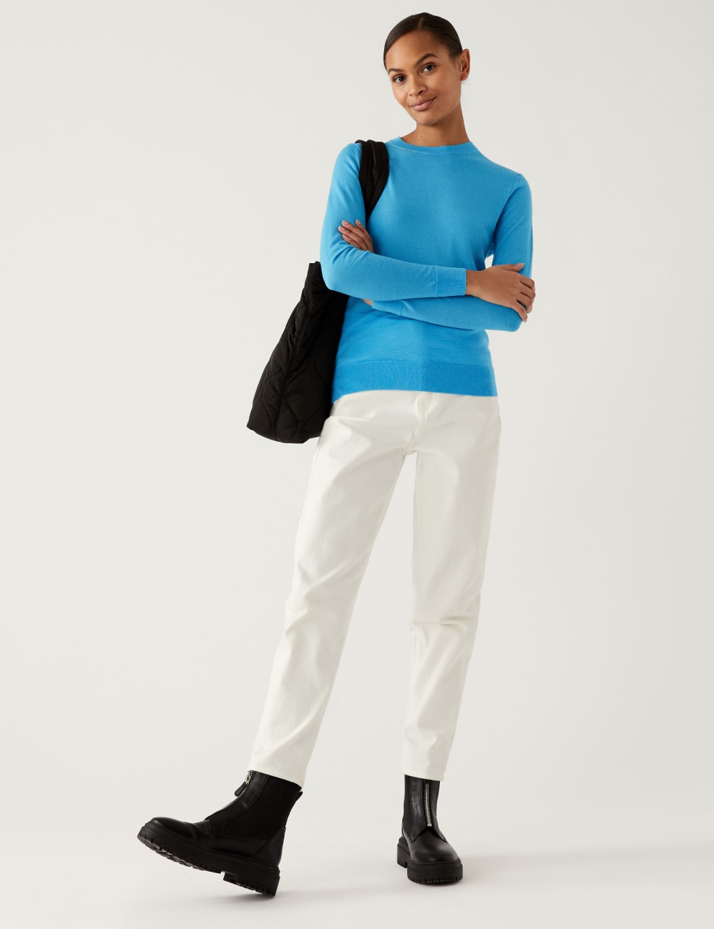 Pure Merino Wool Crew Neck Jumper image 2