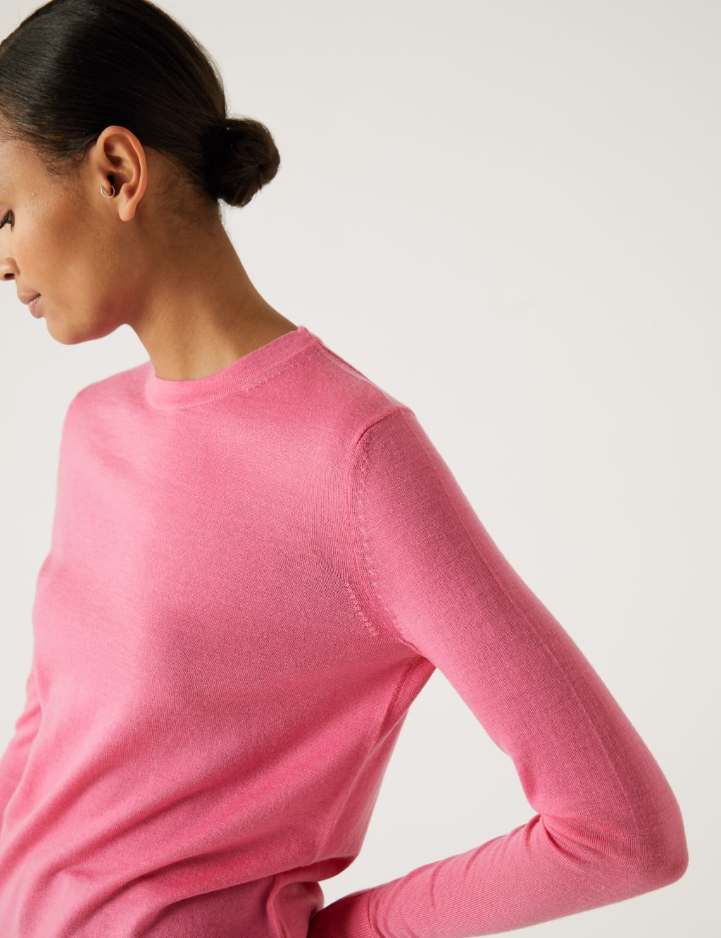 Pure Merino Wool Crew Neck Jumper image 2