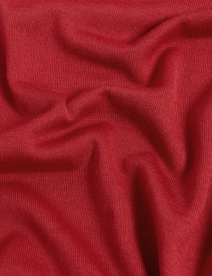 

Womens M&S Collection Pure Merino Wool Crew Neck Jumper - Scarlet, Scarlet
