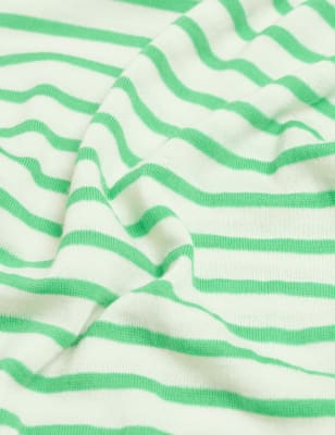 

Womens M&S Collection Pure Merino Wool Striped Crew Neck Jumper - Cream Mix, Cream Mix