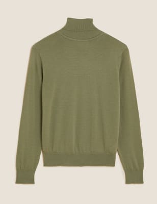 Merino wool polo neck sale