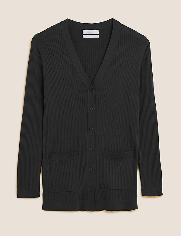 Pure Merino Wool V-Neck Longline Cardigan - FR