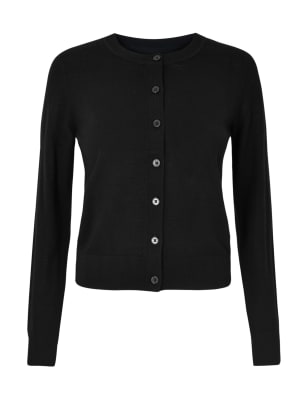 

Womens M&S Collection Pure Merino Wool Cardigan - Black, Black