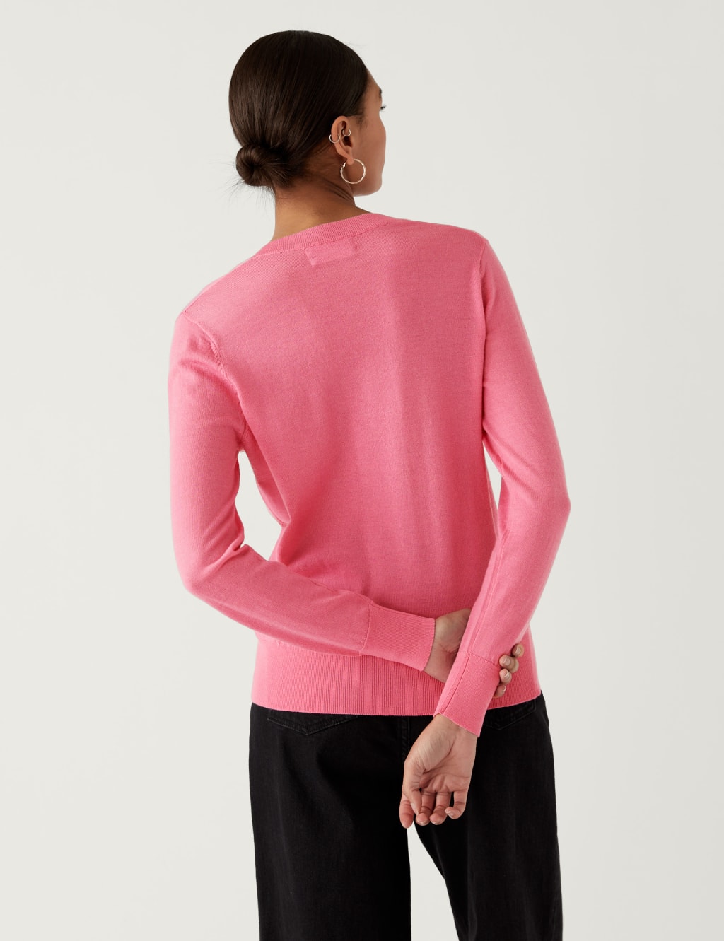 Pure Merino Wool V-Neck Jumper image 3