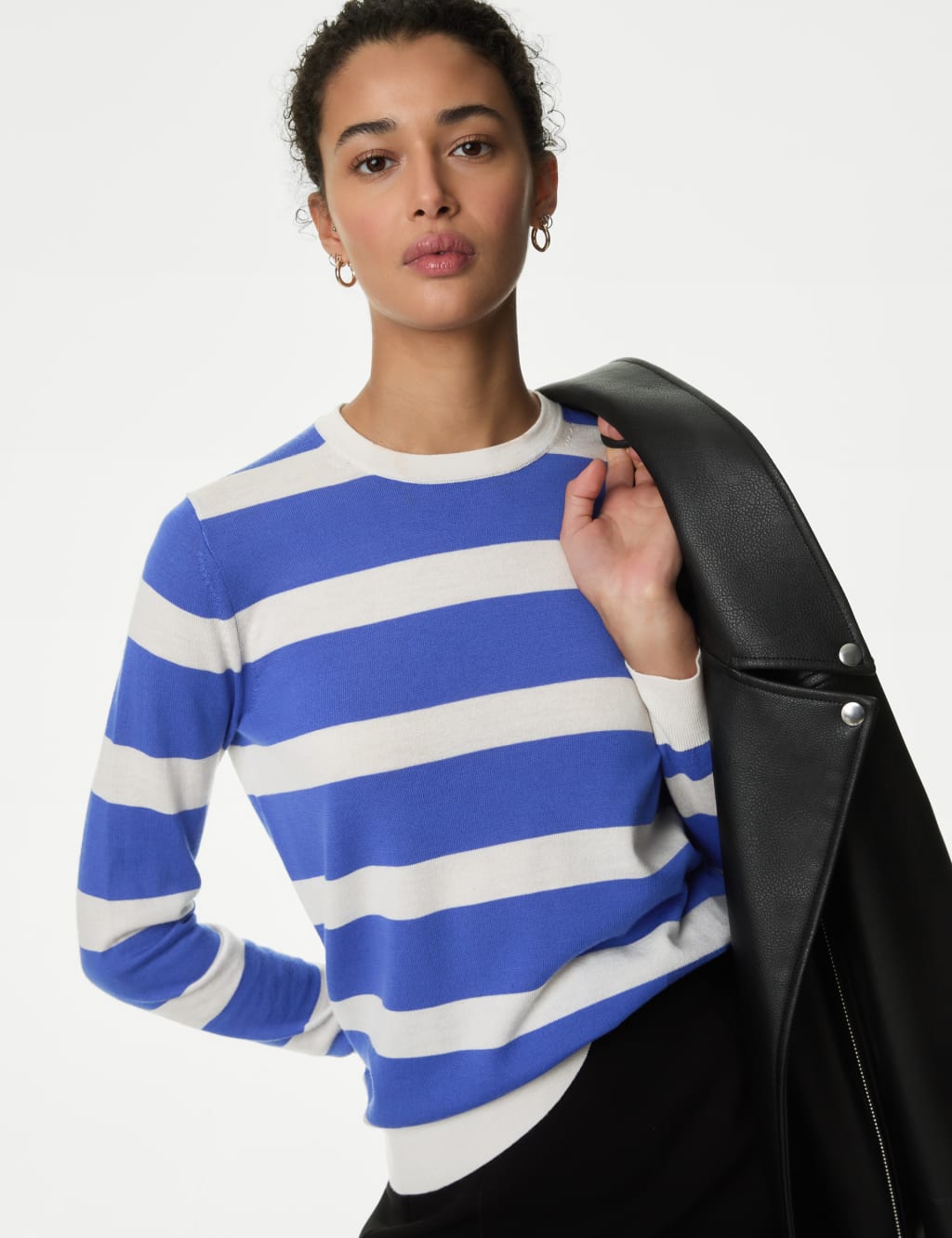 Pure Merino Wool Striped Jumper