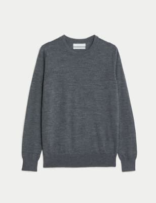 Pure Merino Wool Crew Neck Jumper