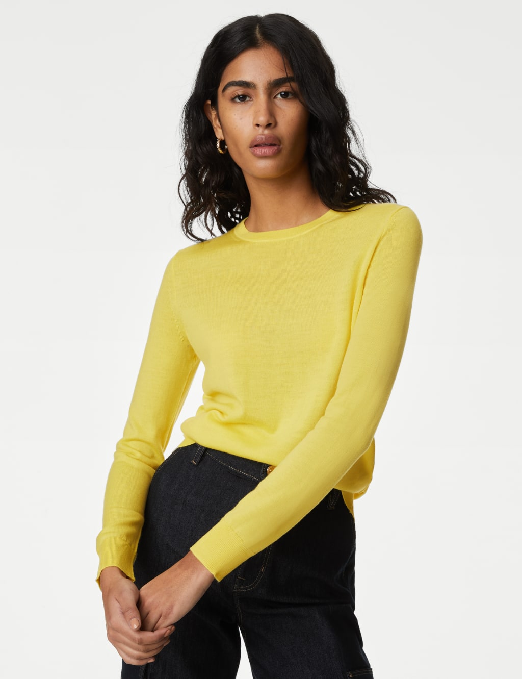 M and s yellow jumper best sale