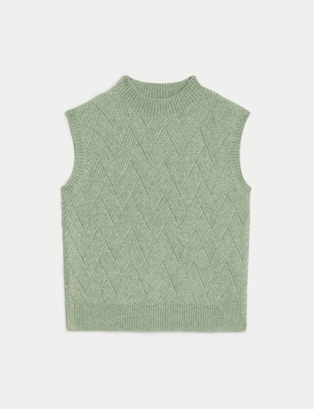 Textured Knitted Vest with Wool image 2