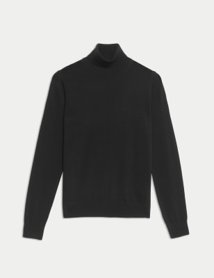 Pure Merino Wool Roll Neck Jumper