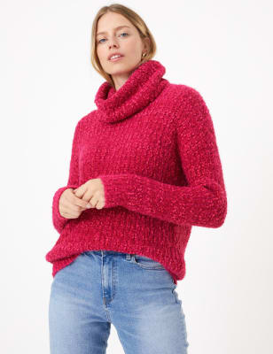 Textured Cowl Neck Jumper