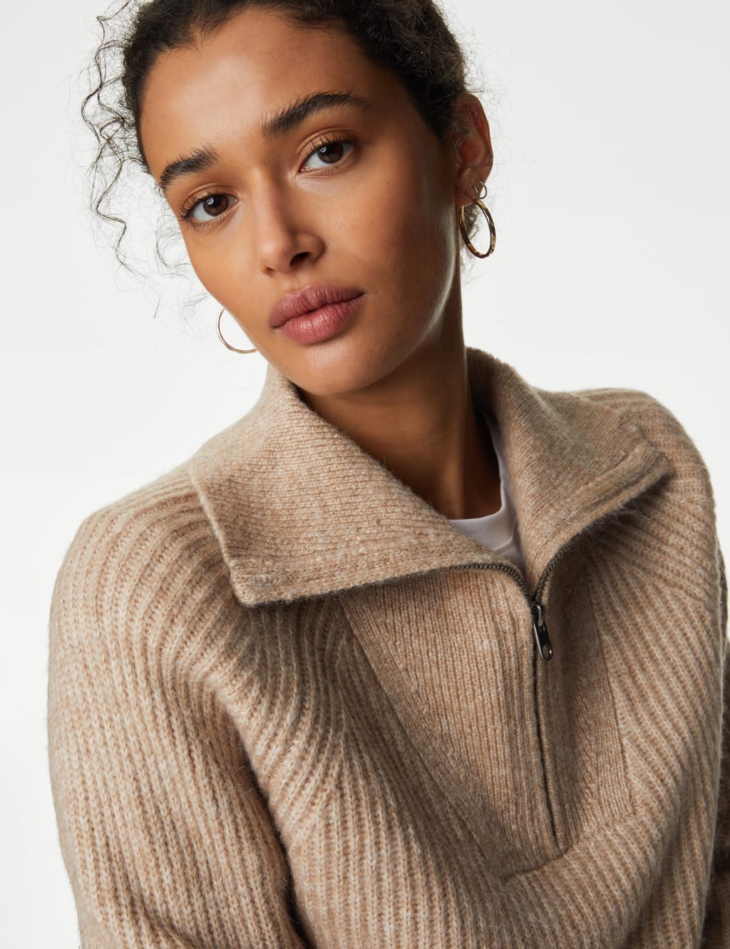 Recycled Blend Ribbed Jumper with Wool image 3