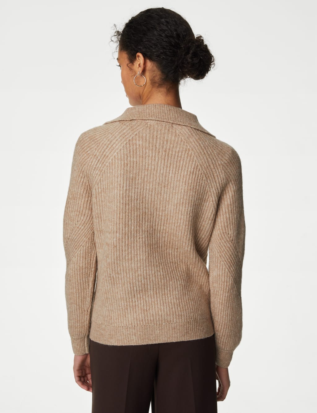 Recycled Blend Ribbed Jumper with Wool image 6