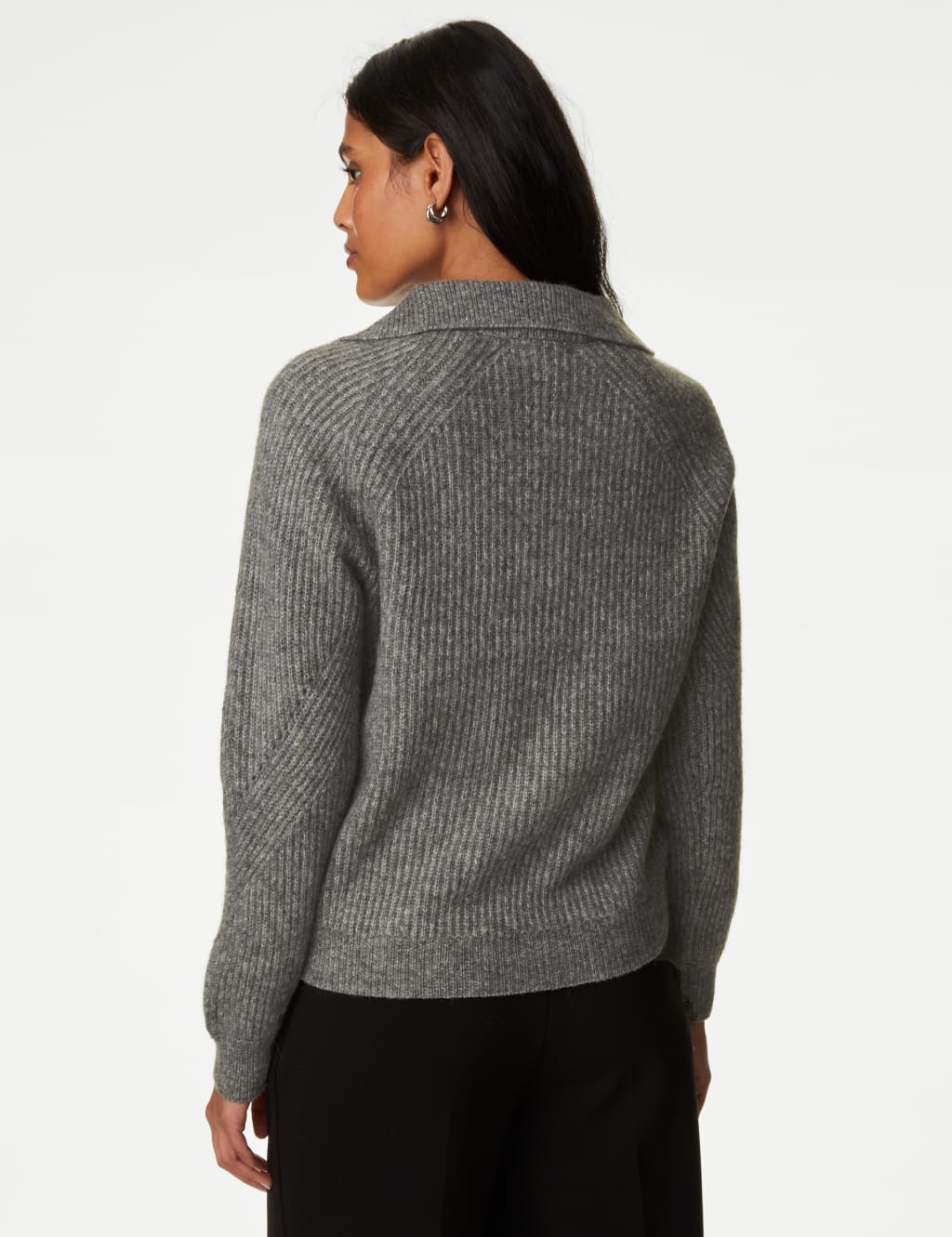 Recycled Blend Ribbed Jumper with Wool image 5
