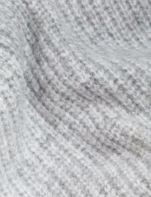 

Womens M&S Collection Gerippte Strickweste aus recyceltem Mischgewebe - Light Grey, Light Grey