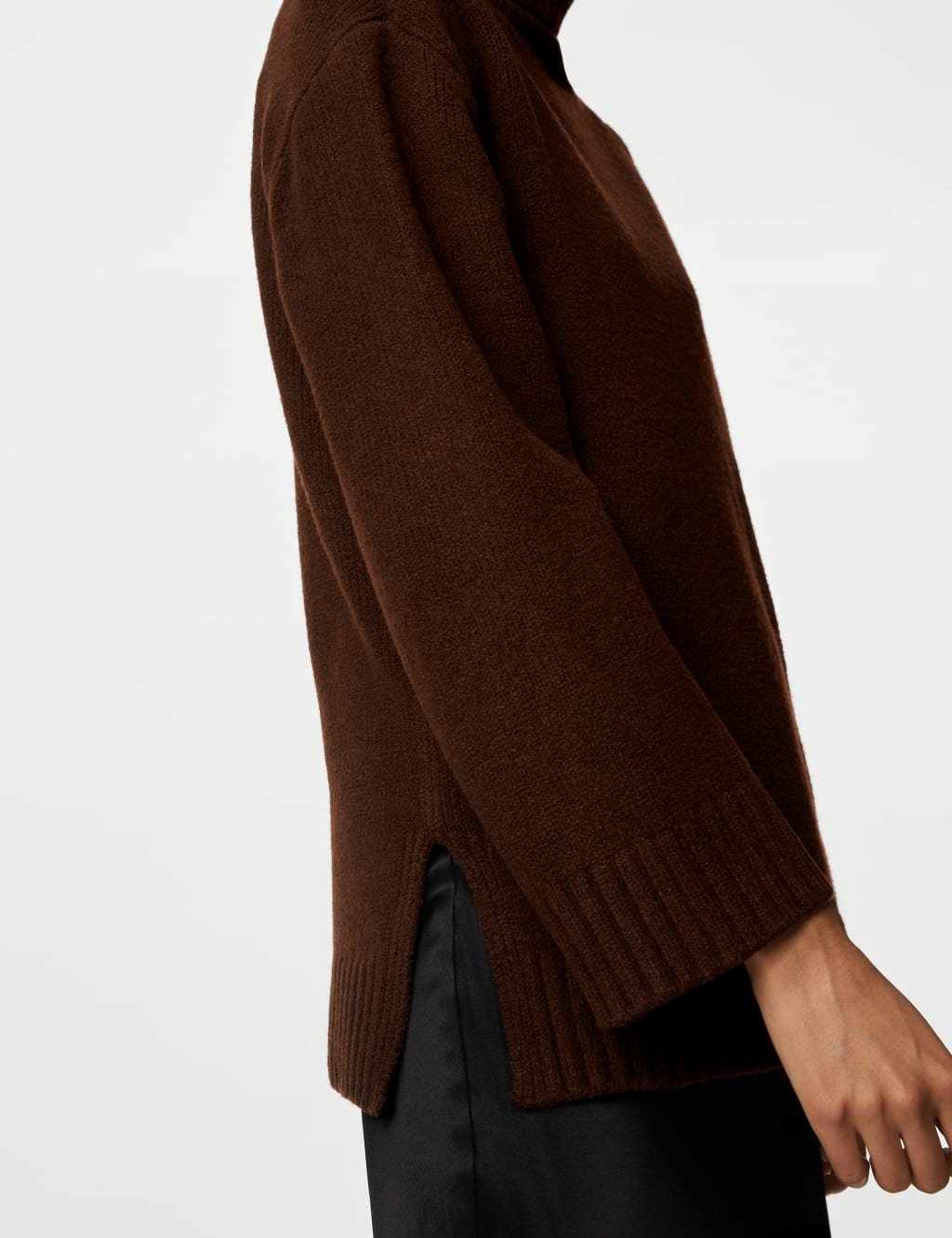 Recycled Blend Roll Neck Longline Jumper image 4