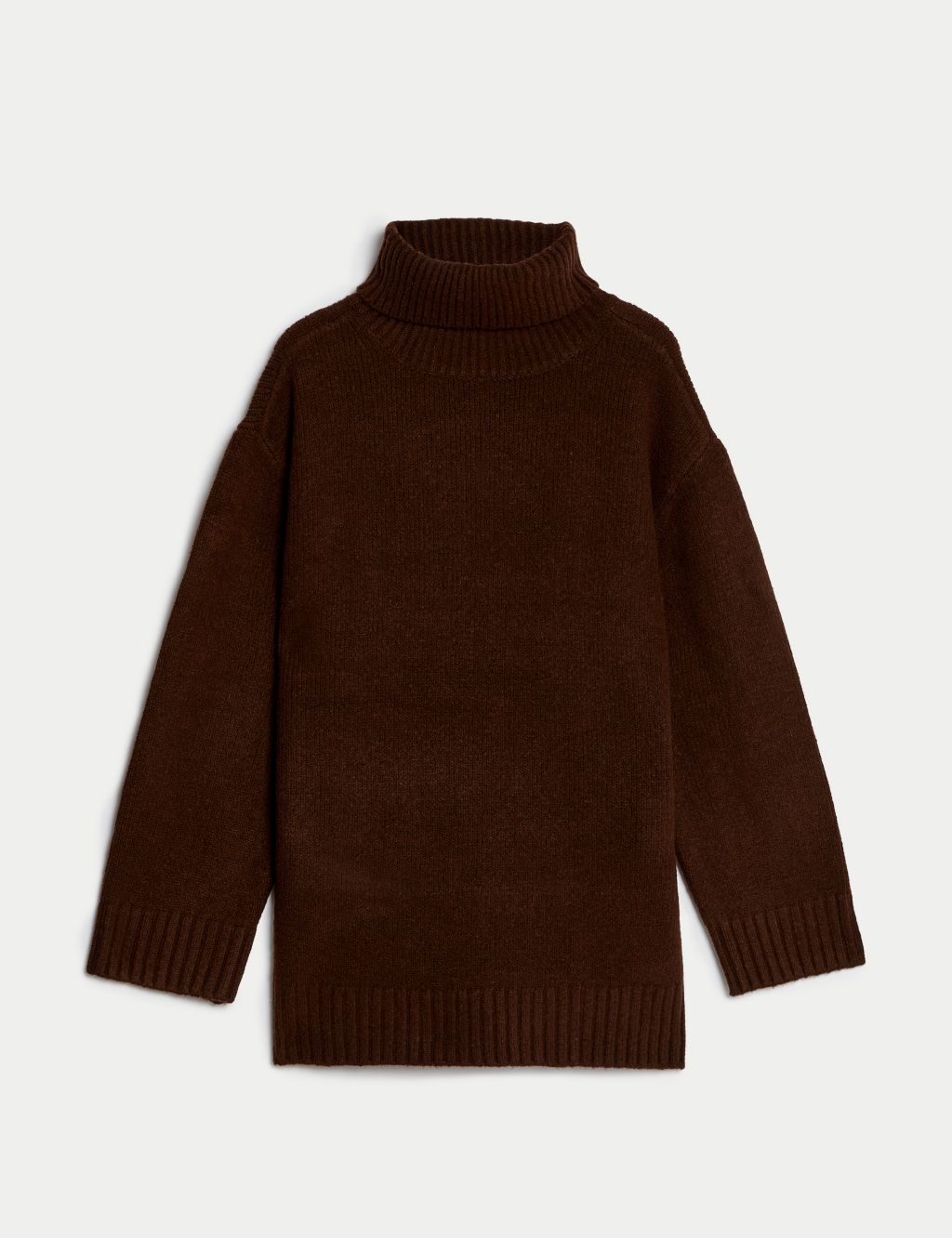 Recycled Blend Roll Neck Longline Jumper image 2