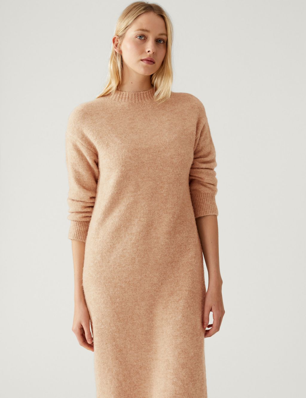 Knitted Crew Neck Dress image 4