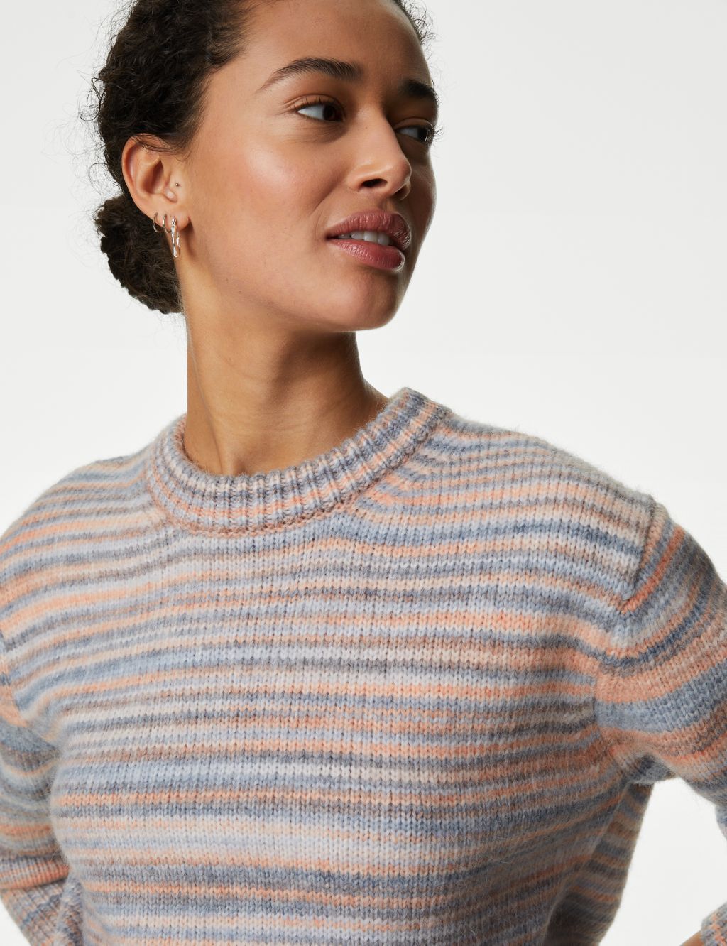 Space Dyed Crew Neck Jumper with Wool image 4