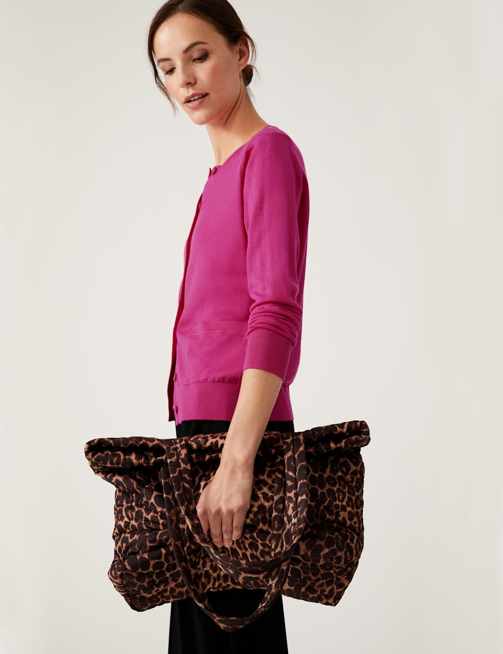 Pure Merino Wool Crew Neck Cardigan image 4